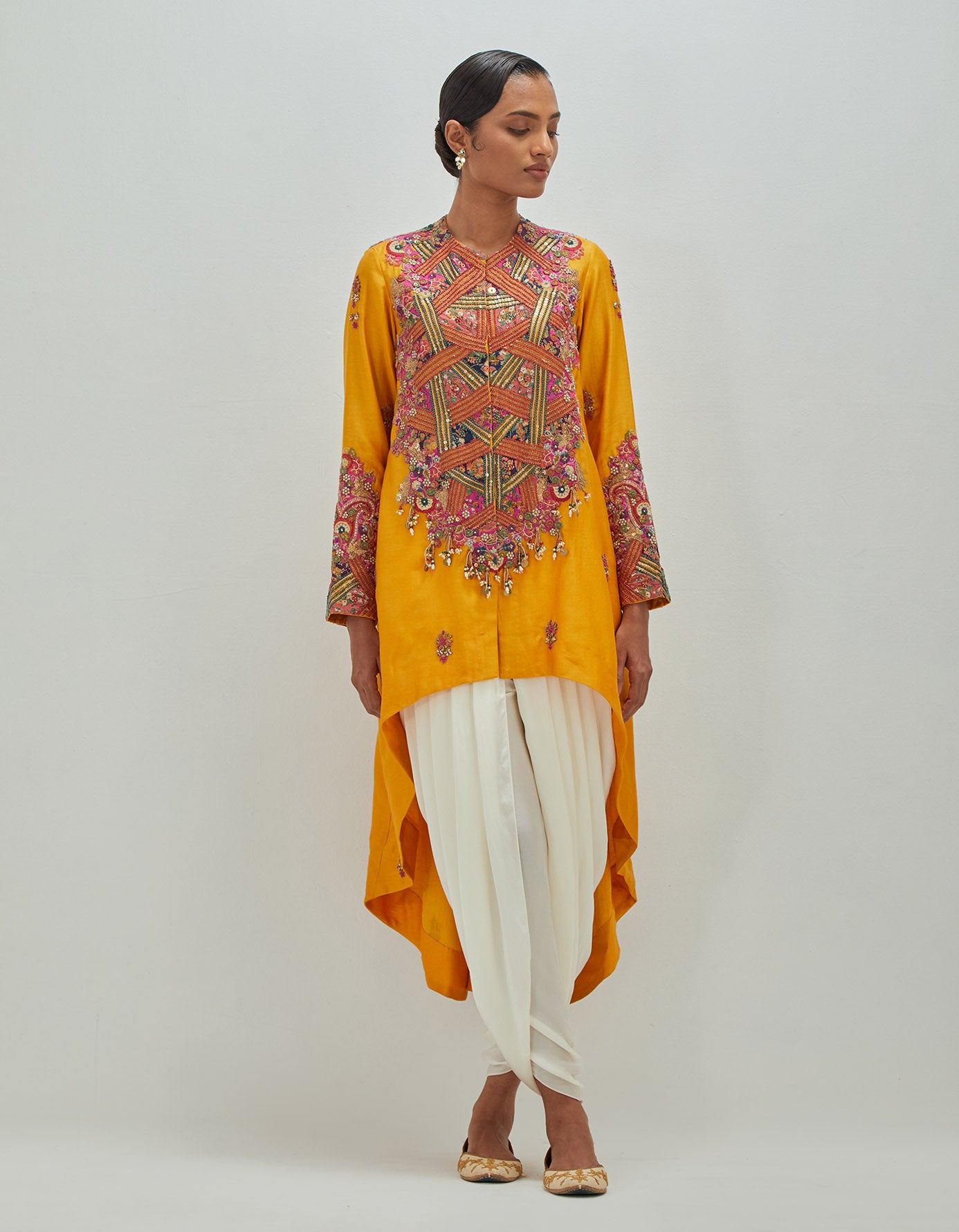 Kitch High low with Dhoti