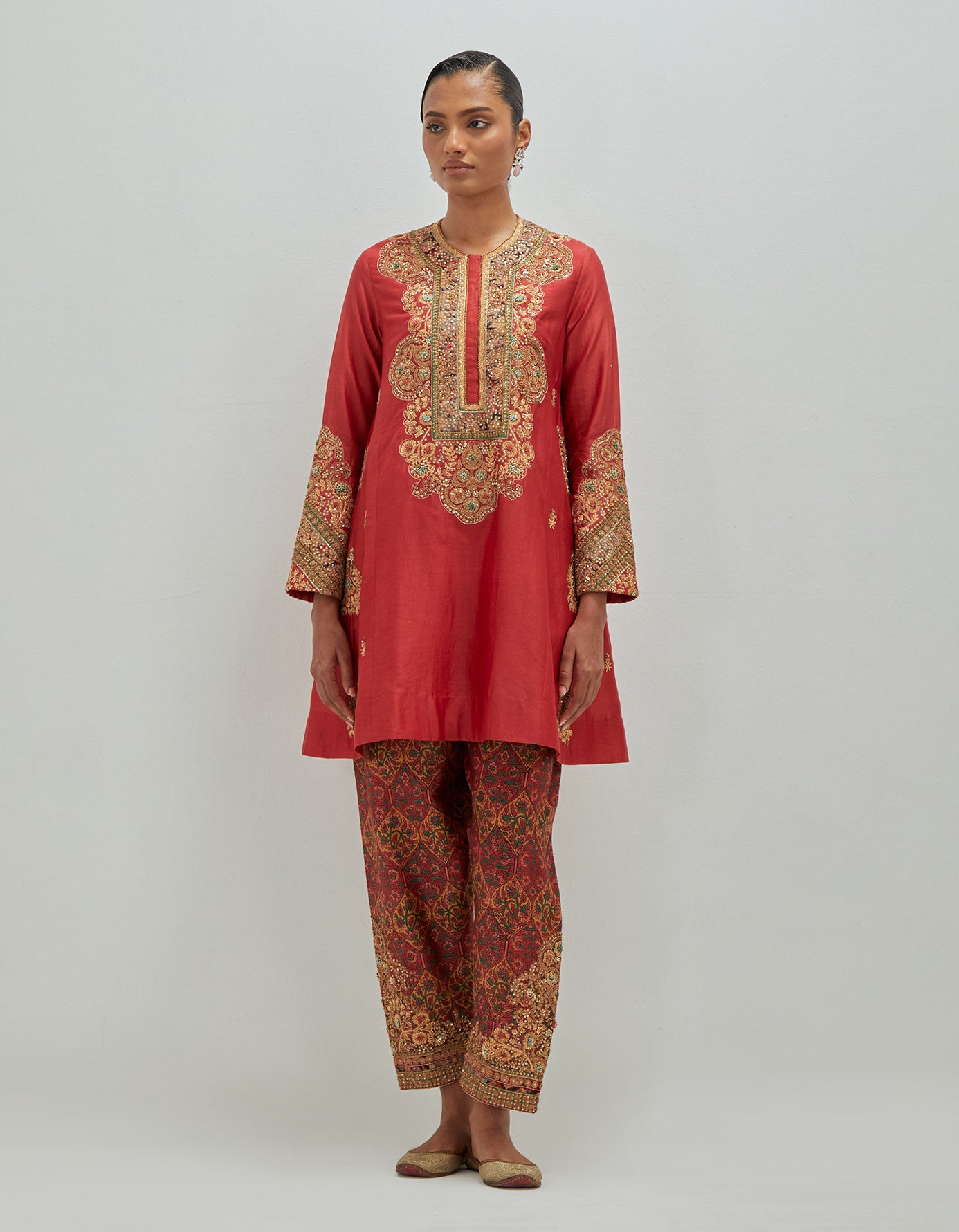 Phiran with Printed Salwar