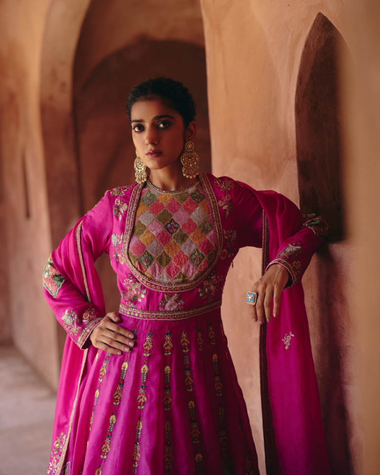 Velvet Patchwork Kalidar U-Shape Kalidar