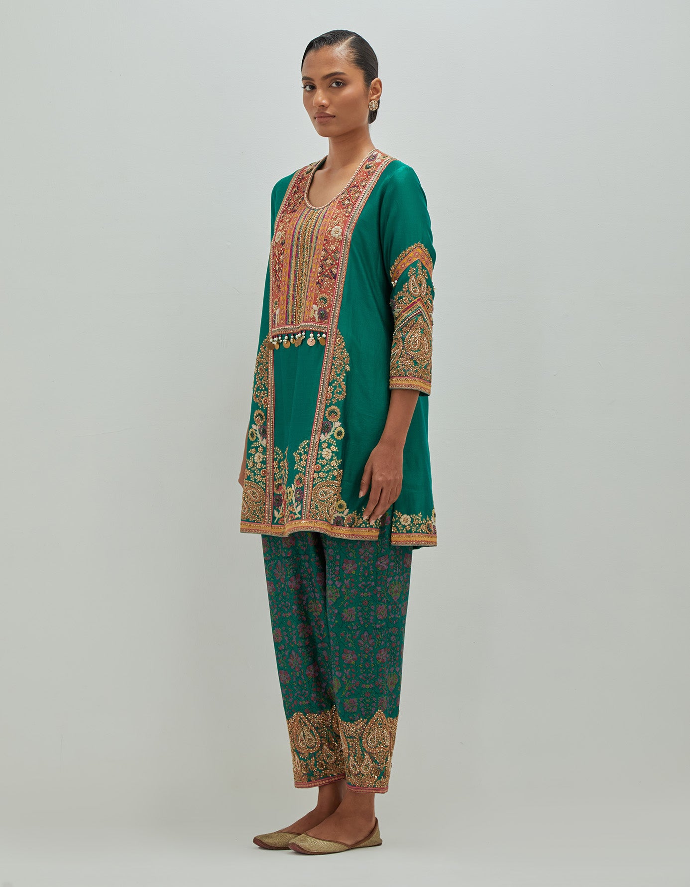 Kitch Emb Phiran with Salwar