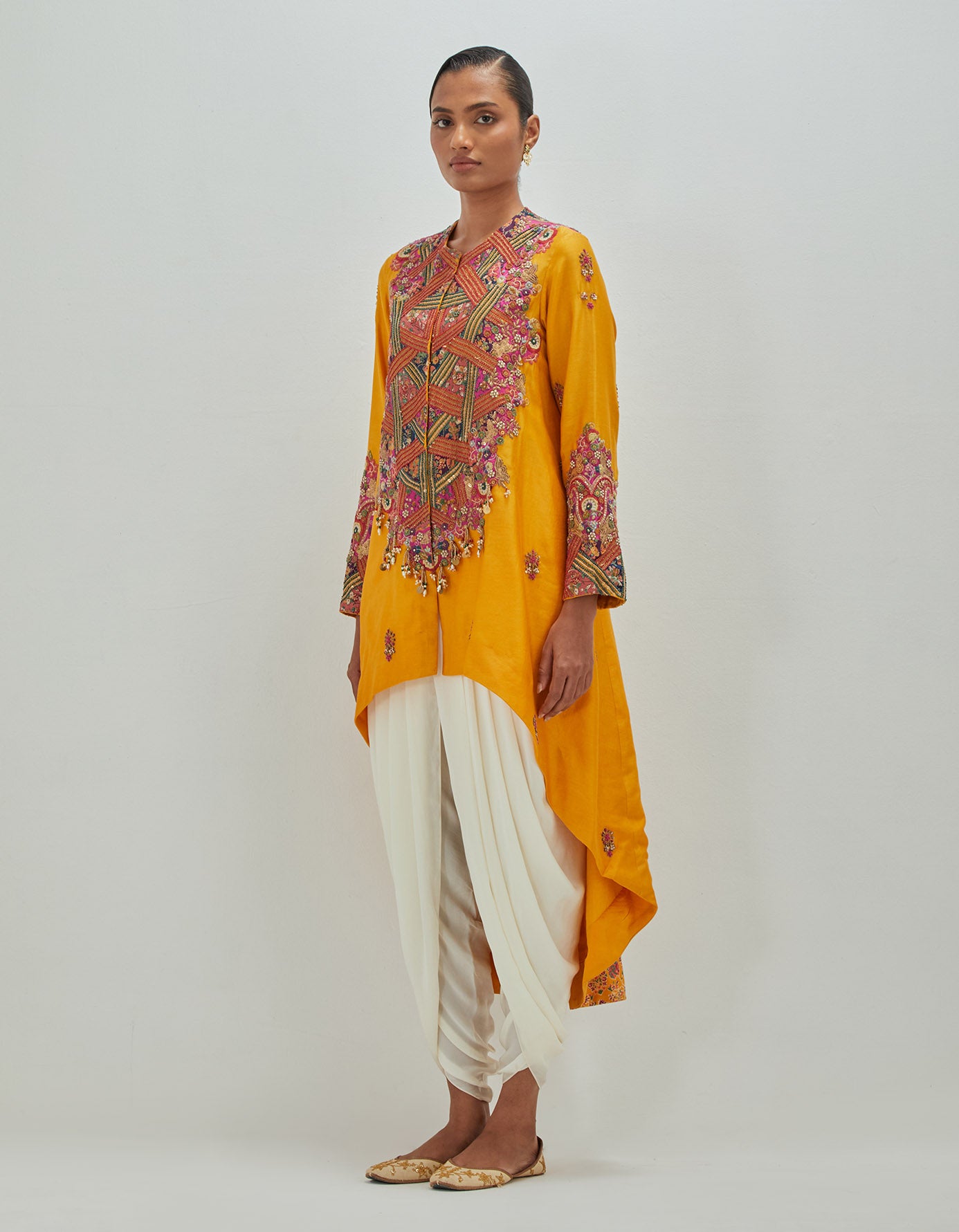 Kitch High low with Dhoti