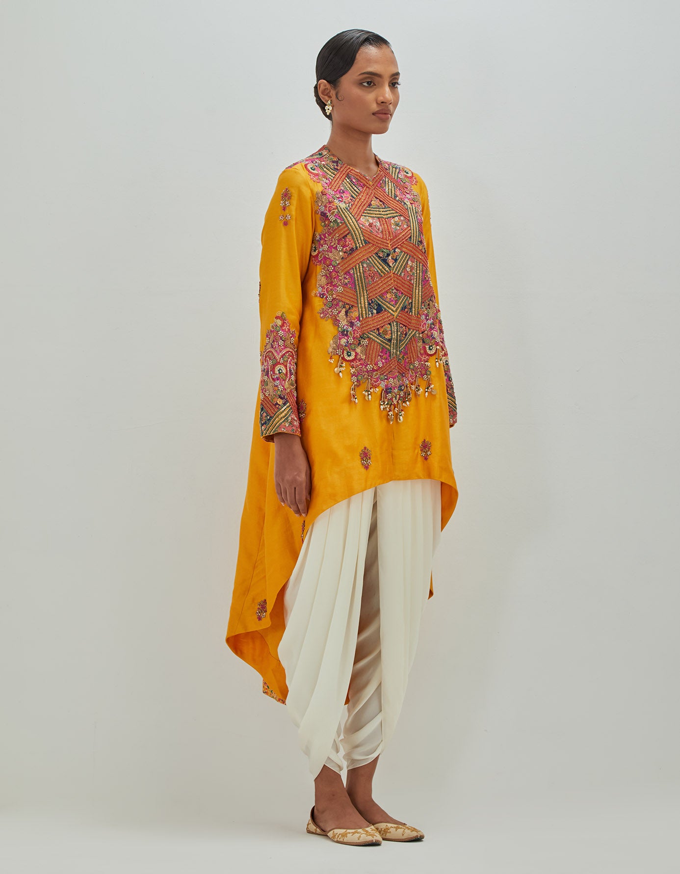 Kitch High low with Dhoti