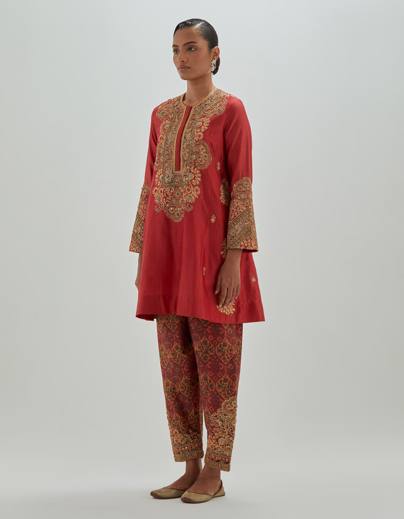 Phiran with Printed Salwar