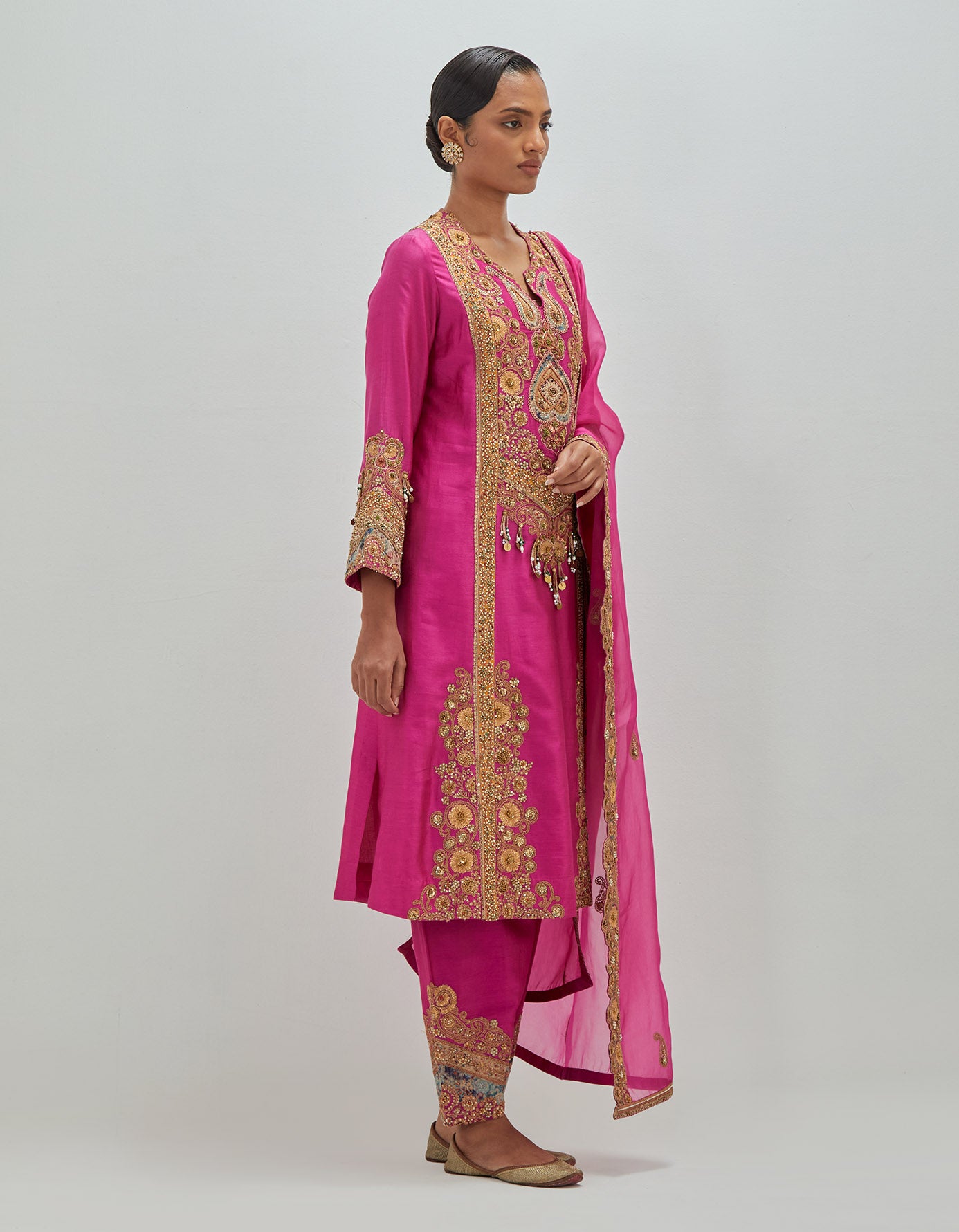 Marodi A - line Kurta with Pants and dupatta