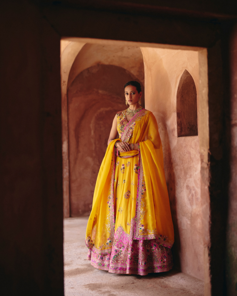 Gulrez Light Organza  Lehenga With Dupatta