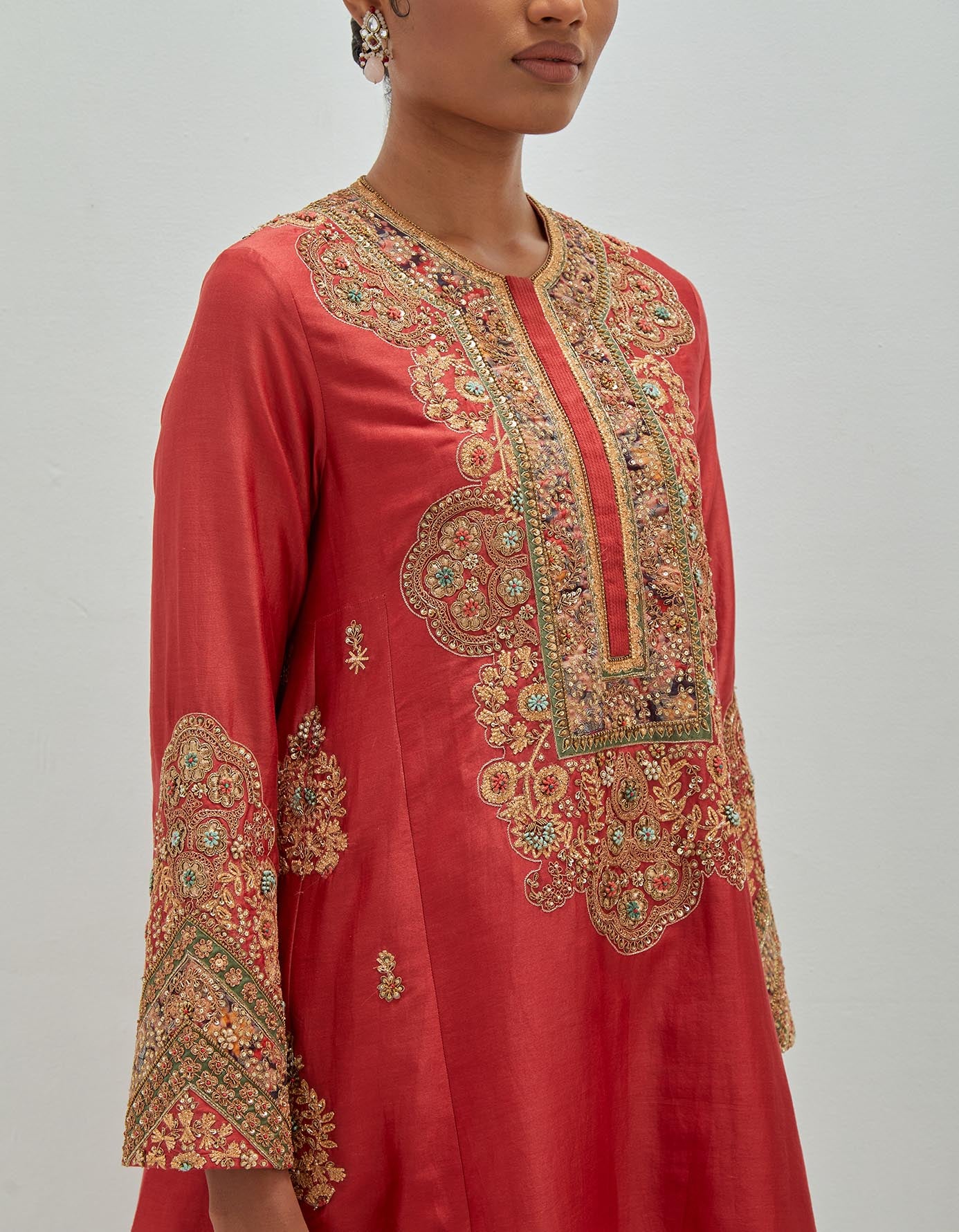 Phiran with Printed Salwar