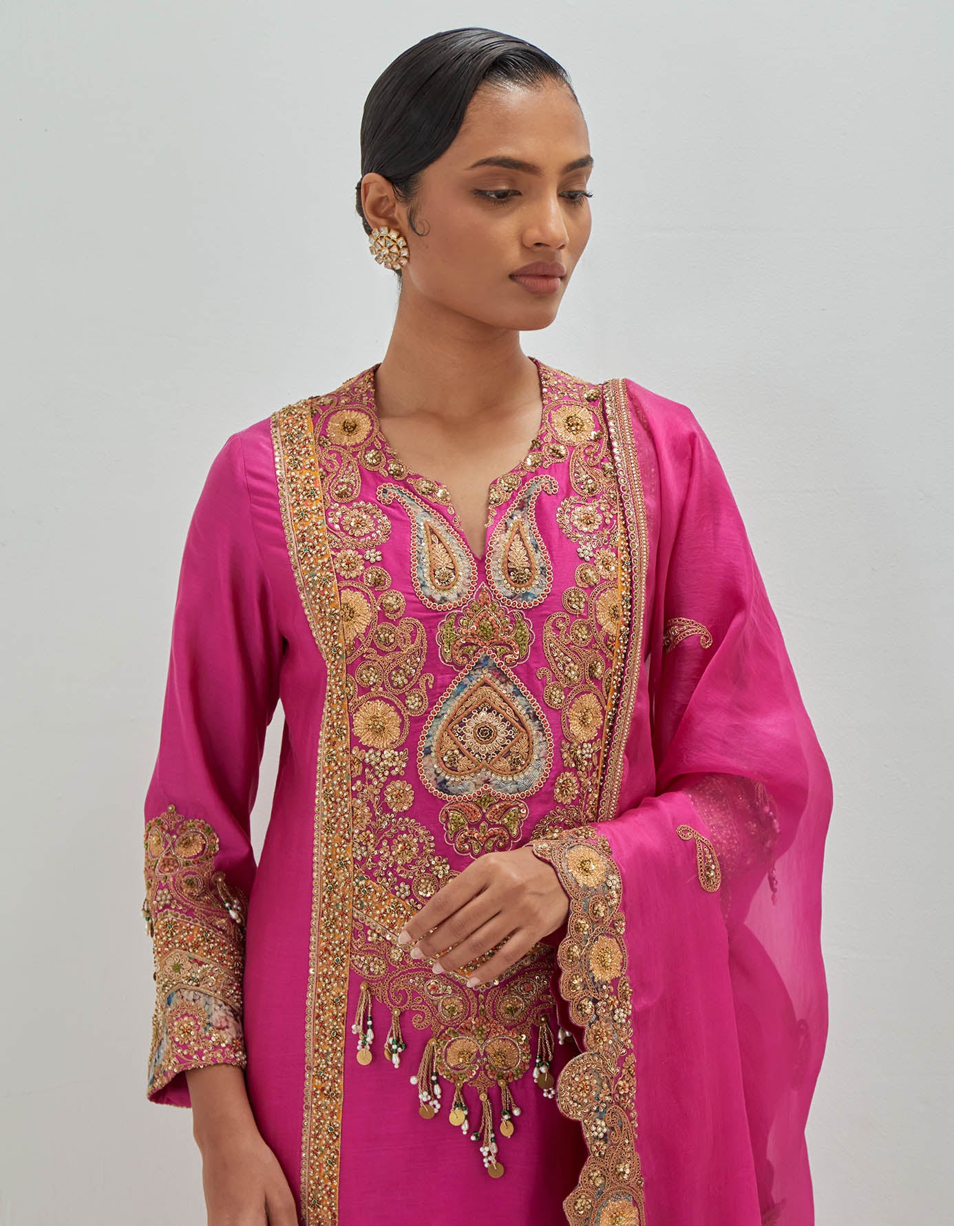 Marodi A - line Kurta with Pants and dupatta