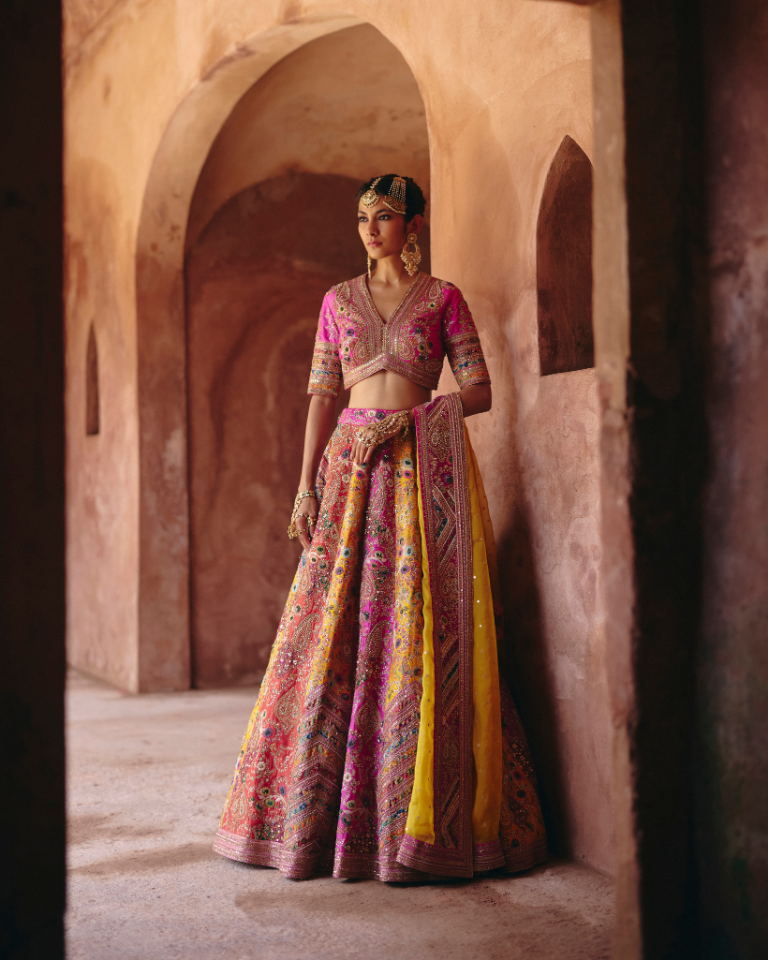 Gulrez Multi-Coloured Lehenga With Dupatta