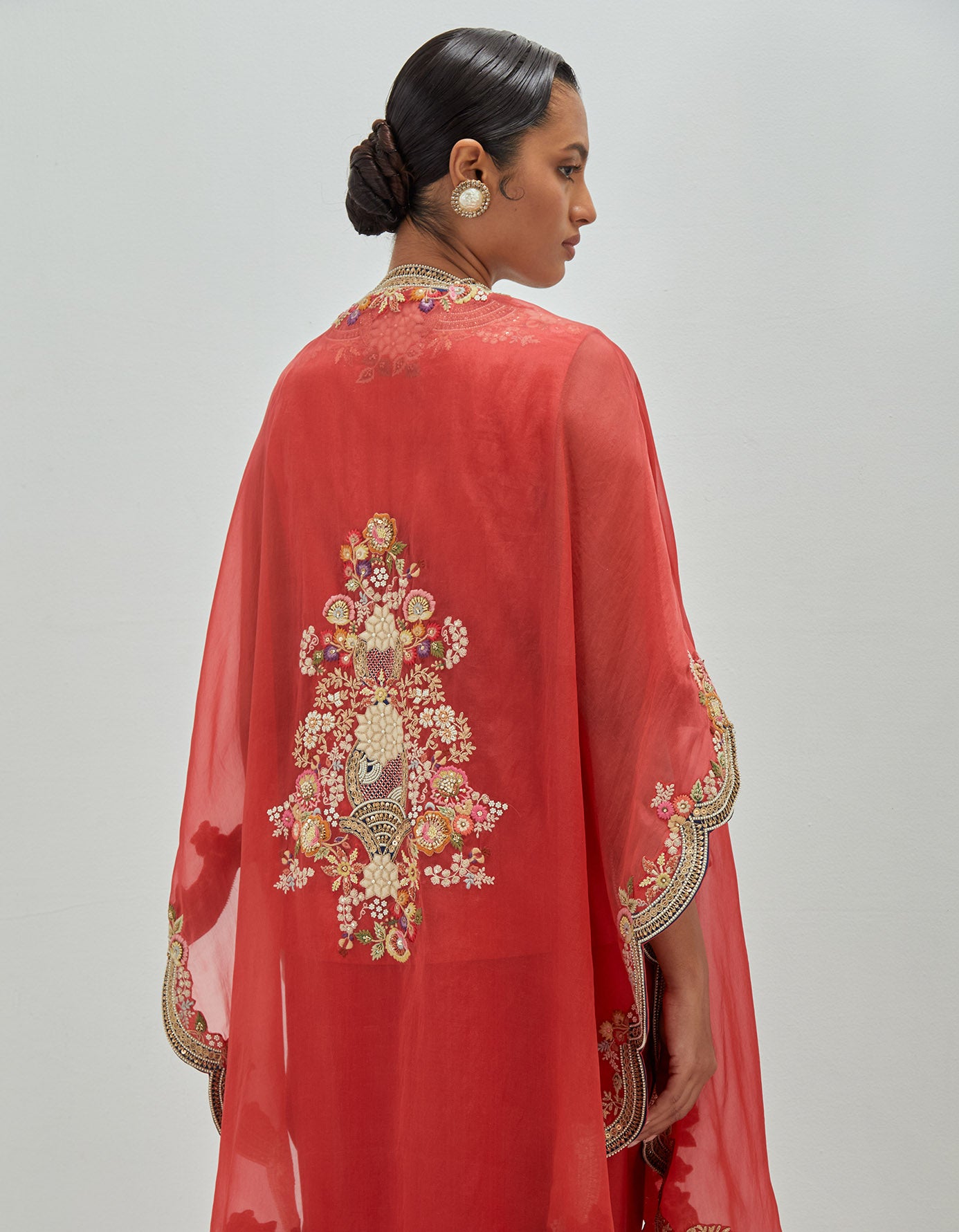 White Moti Short Jacket cape
