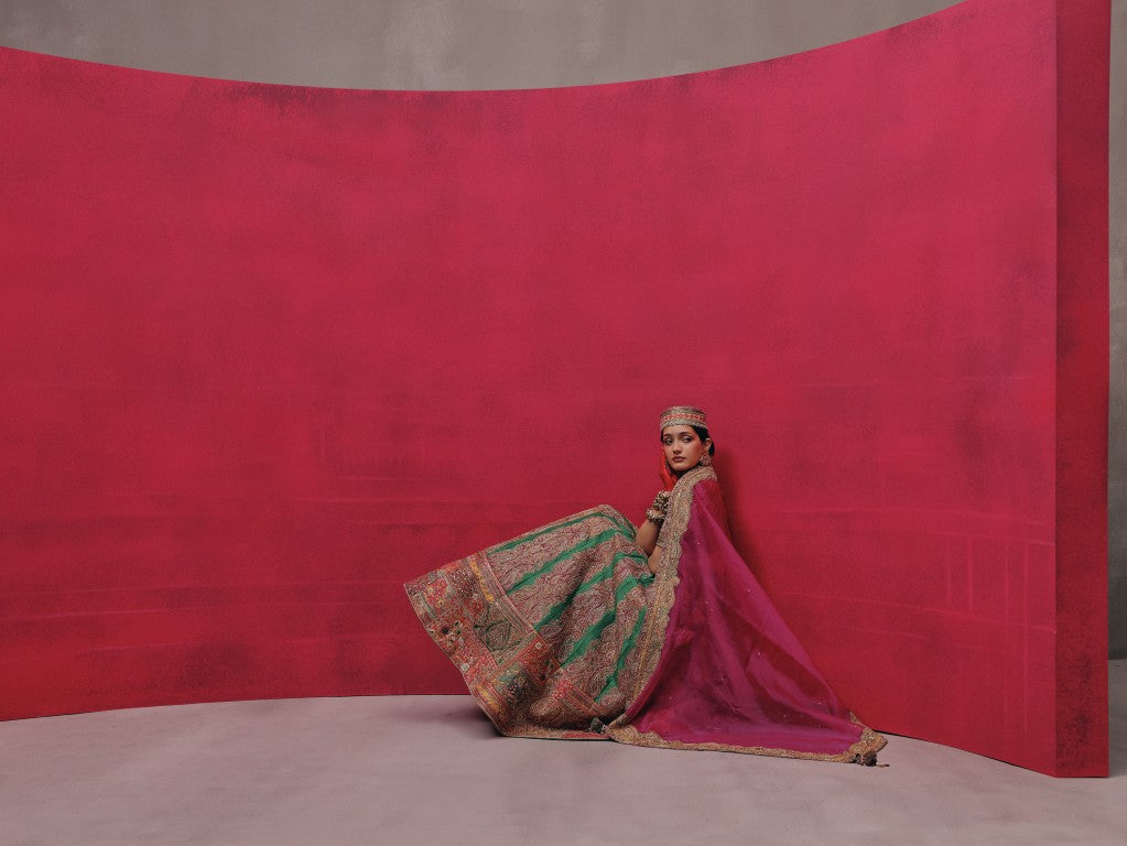 Patchwork Border kali lehenga set