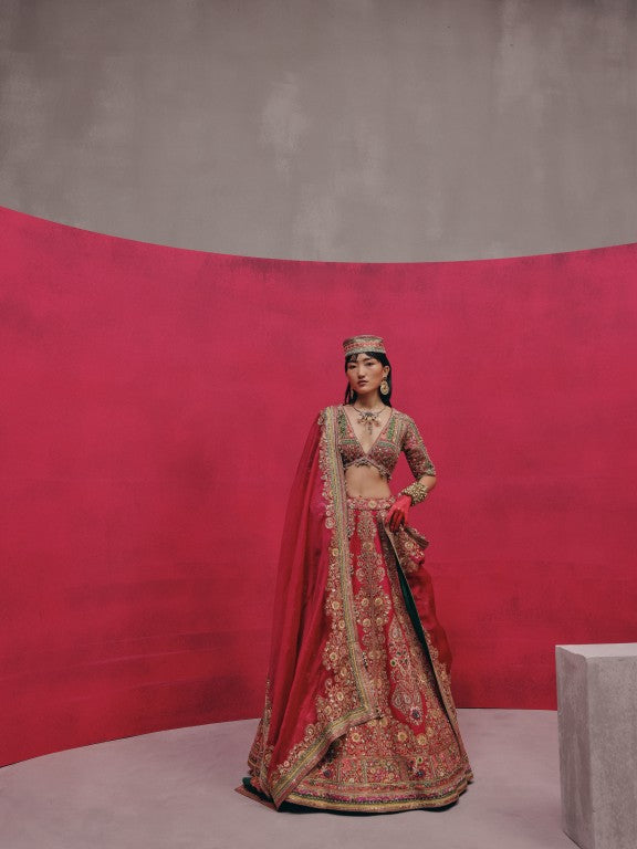 Marodi with Patchwork blouse lehenga