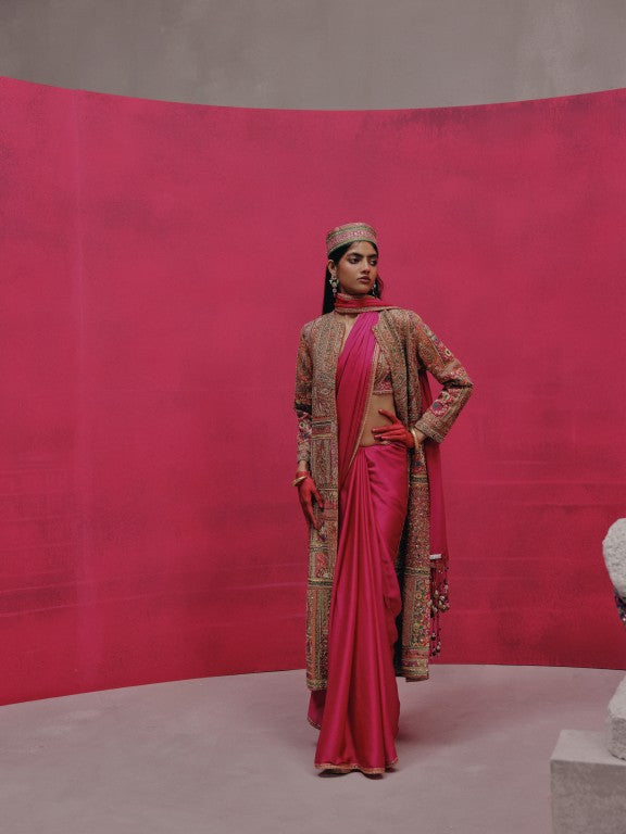 Heavy Multi Patch Jacket with Sari