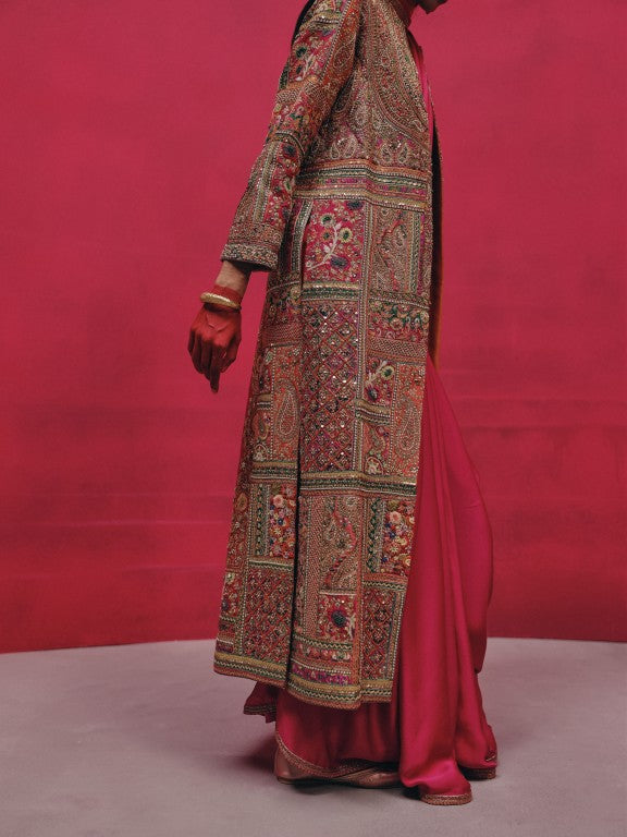 Heavy Multi Patch Jacket with Sari