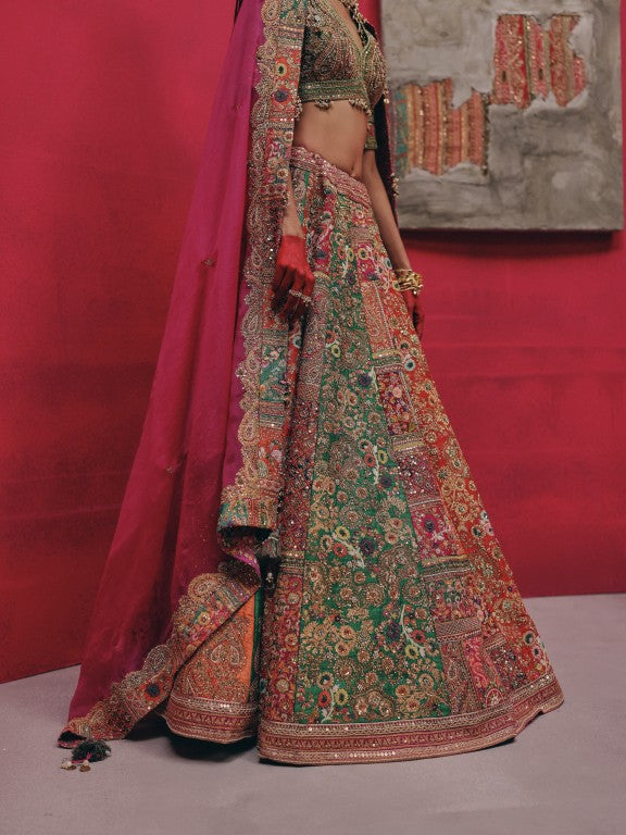 Multi Colored Patchwork Lehenga