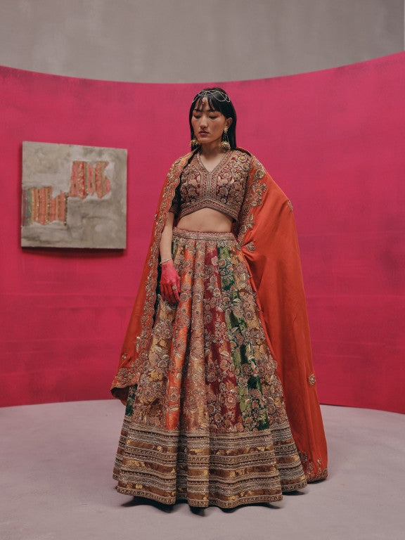 Zardozi Paneled Lehenga