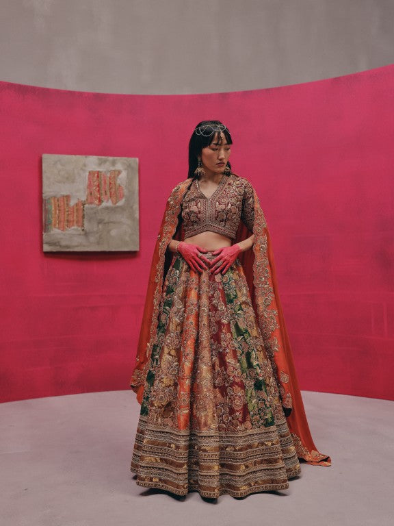 Zardozi Paneled Lehenga