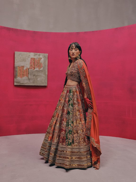 Zardozi Paneled Lehenga