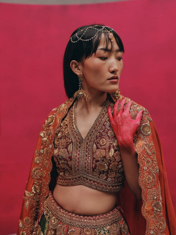 Zardozi Paneled Lehenga