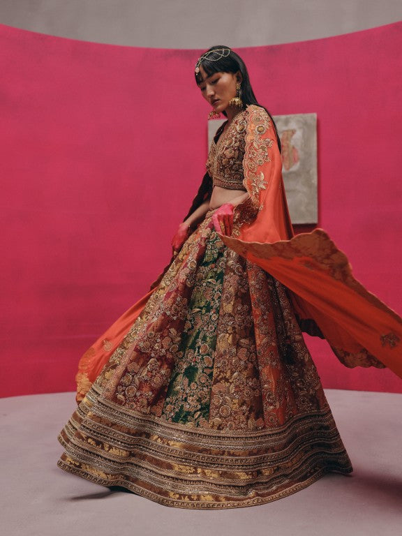Zardozi Paneled Lehenga