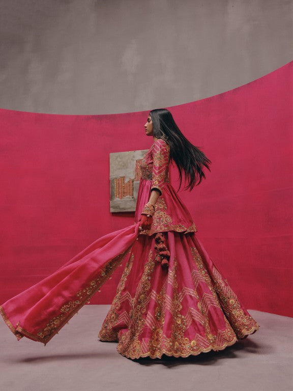 Peplum with lehenga