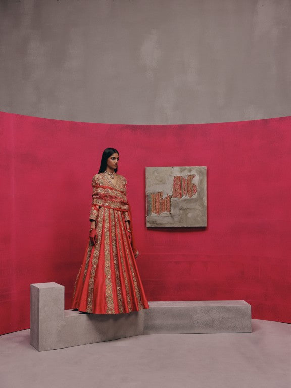 Gota stripe Kalidar with Dupatta