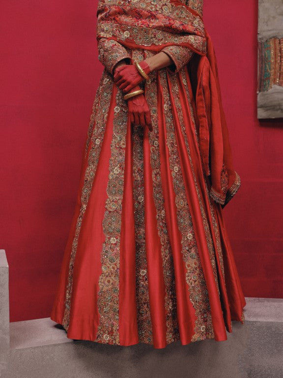 Gota stripe Kalidar with Dupatta
