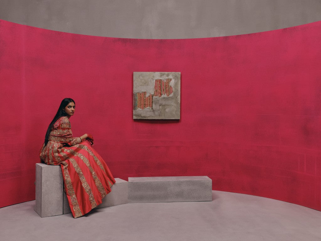 Gota stripe Kalidar with Dupatta