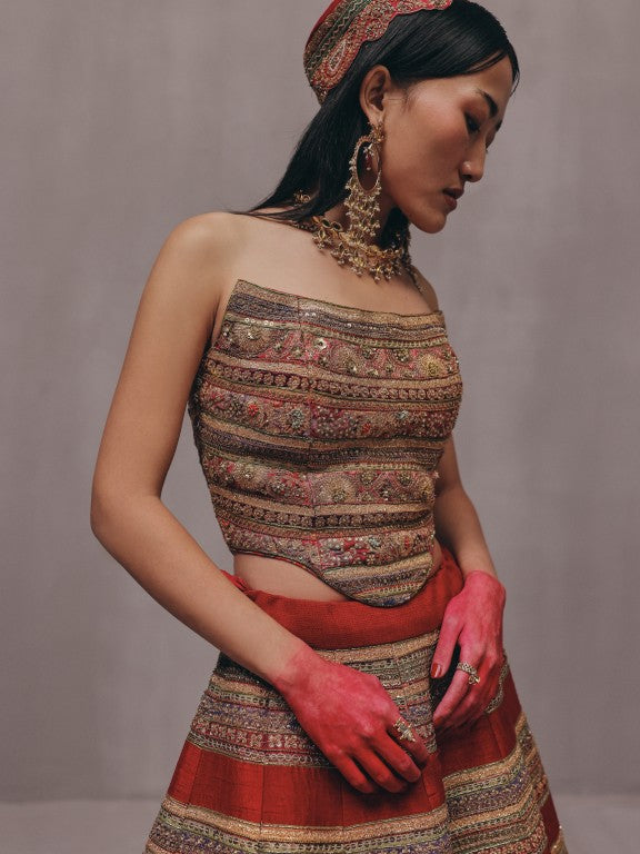 16 Kali Lehenga with Corset