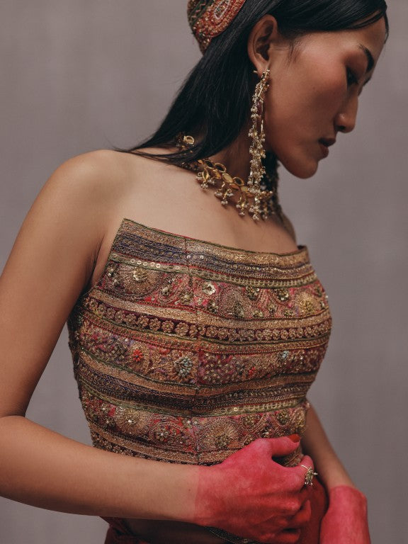 16 Kali Lehenga with Corset