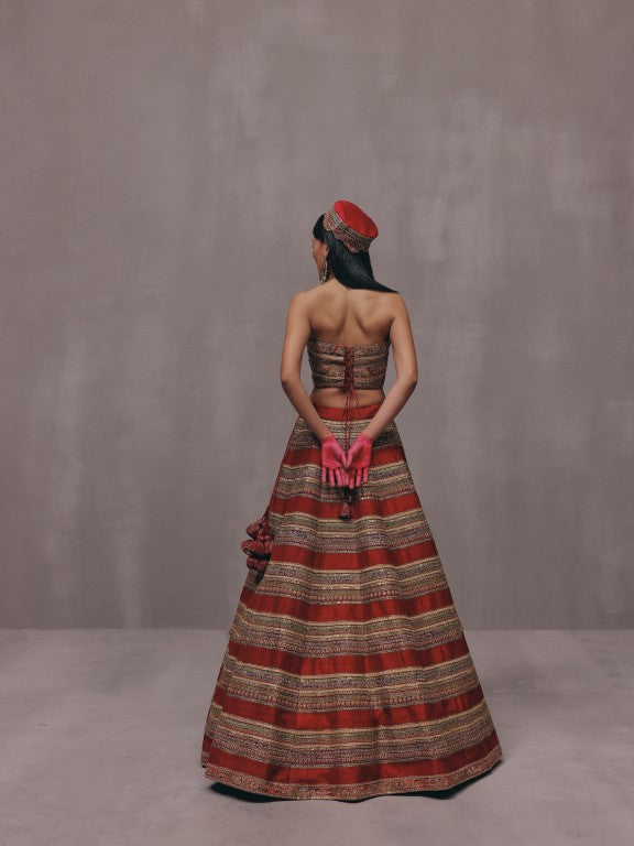 16 Kali Lehenga with Corset