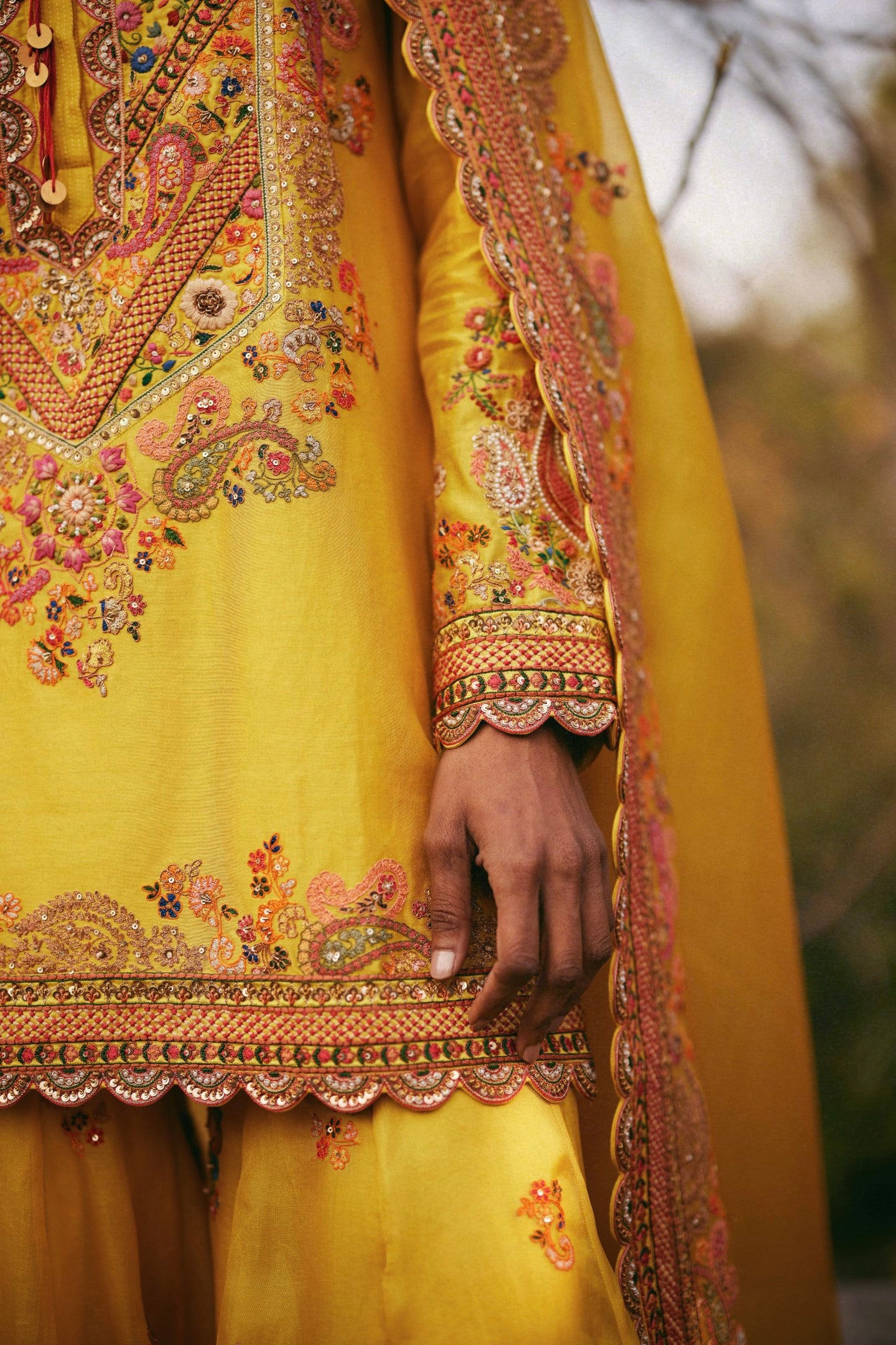 Short Kurti With Sharara And Dupatta