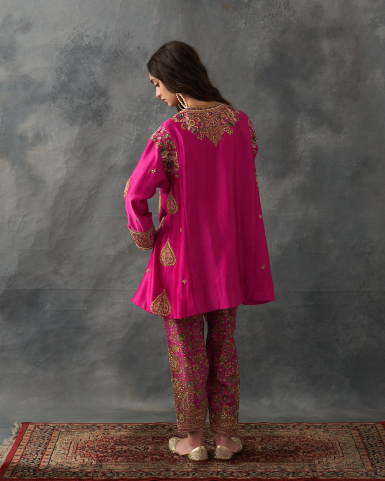 Gulrez Short Phiran With Printed Salwar