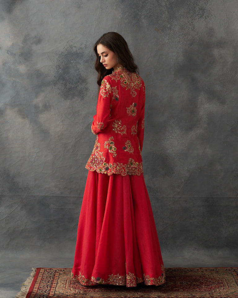 Gulrez Peplum Sharara Set