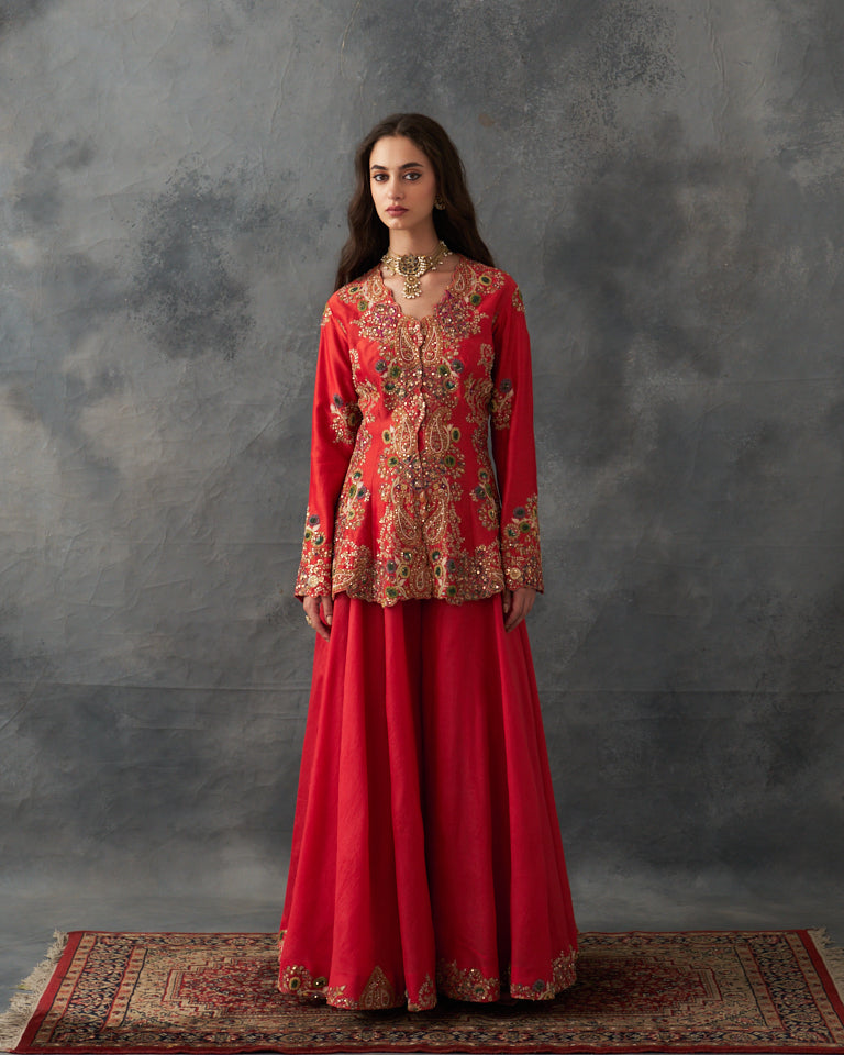 Gulrez Peplum Sharara Set