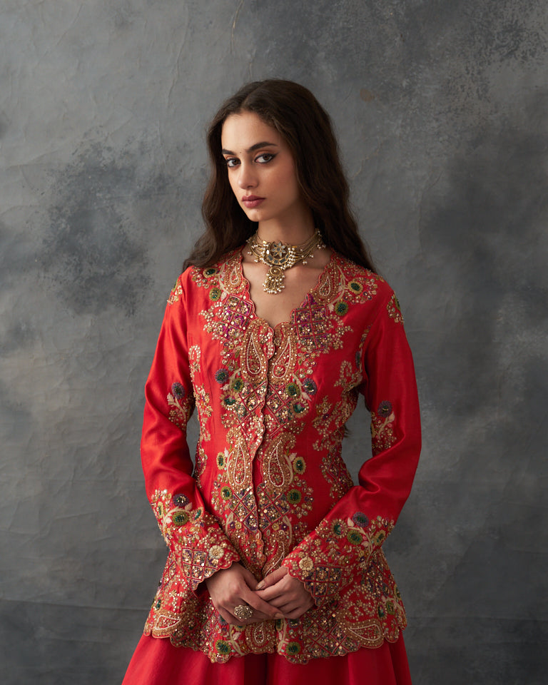 Gulrez Peplum Sharara Set