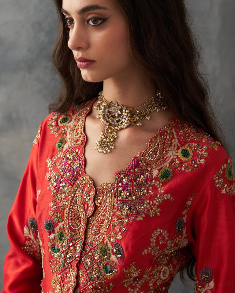 Gulrez Peplum Sharara Set