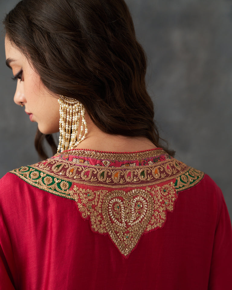 Gulrez Pakistani Kurta Set With Heavy Embroidered Bottom & Dupatta