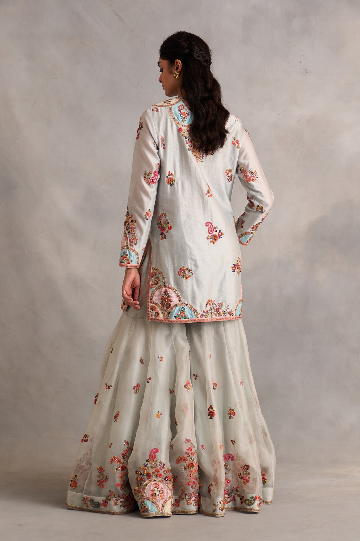 Short Kurti With Sharara And Dupatta