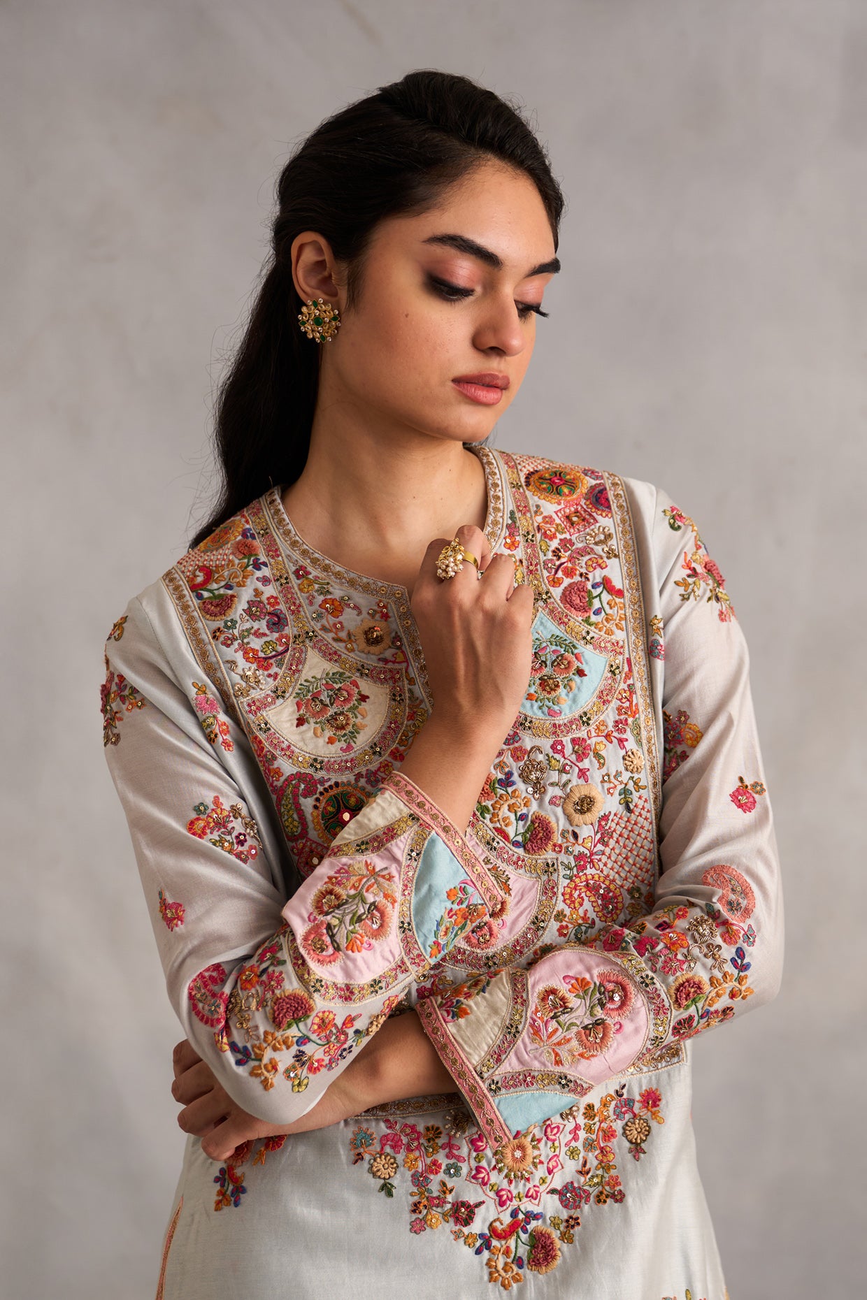 Short Kurti With Sharara And Dupatta