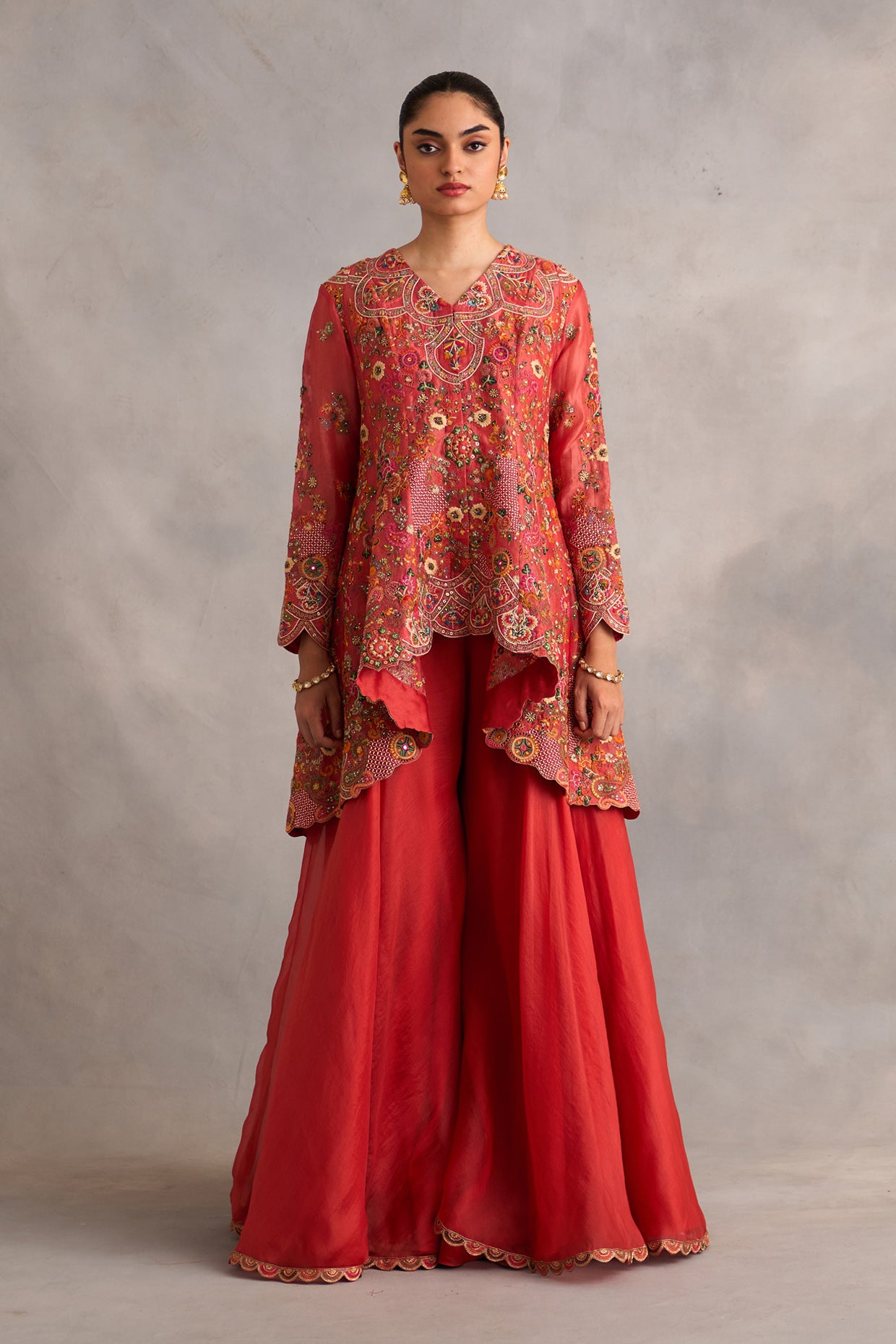 Asymetric Paplum With Sharara