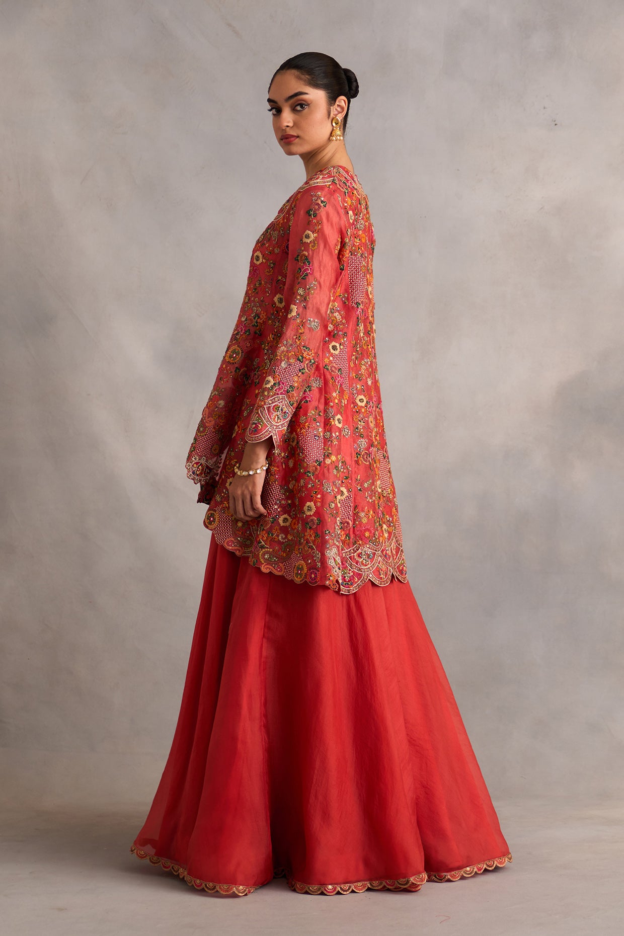 Asymetric Paplum With Sharara