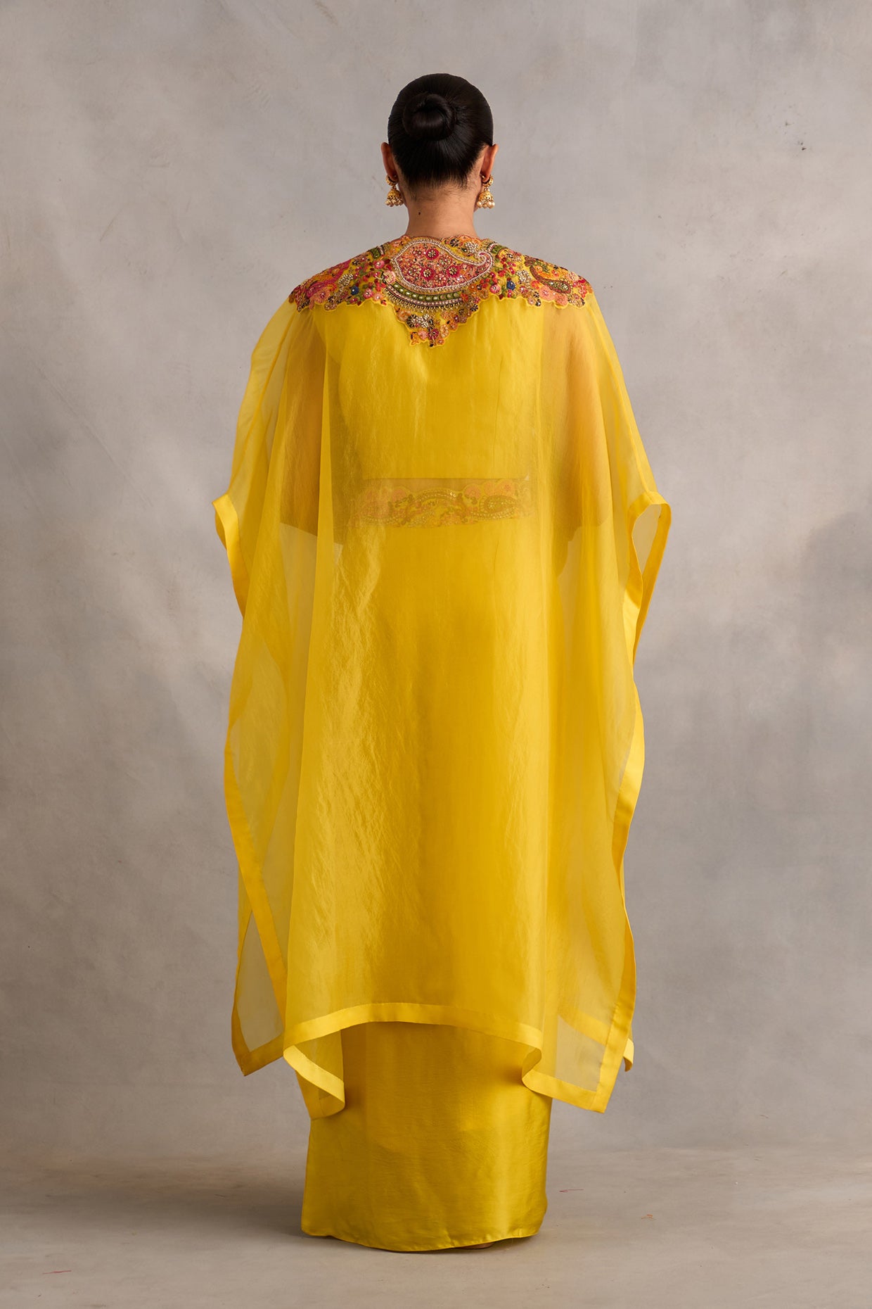 Cape With Bustier And Draped Skirt