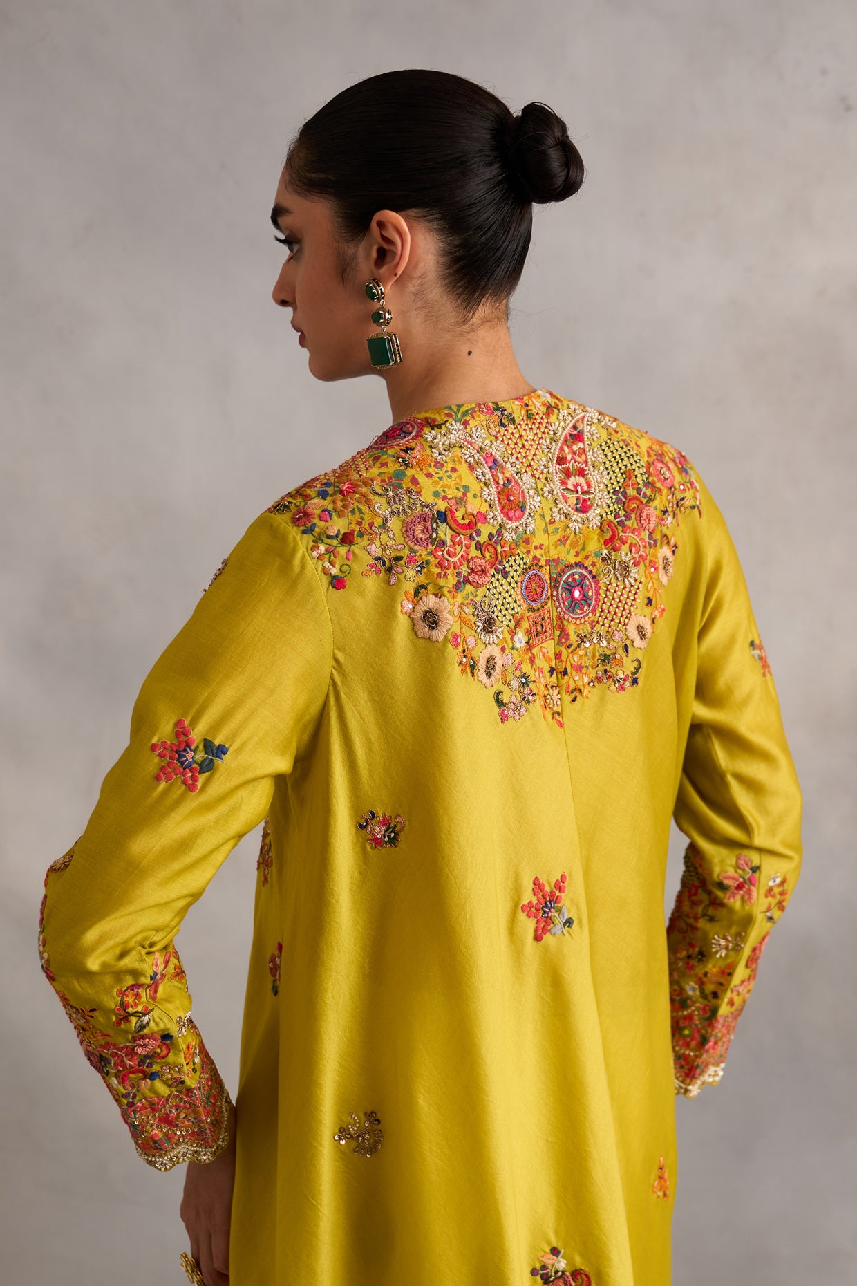 High Low Jacket  With Dhoti