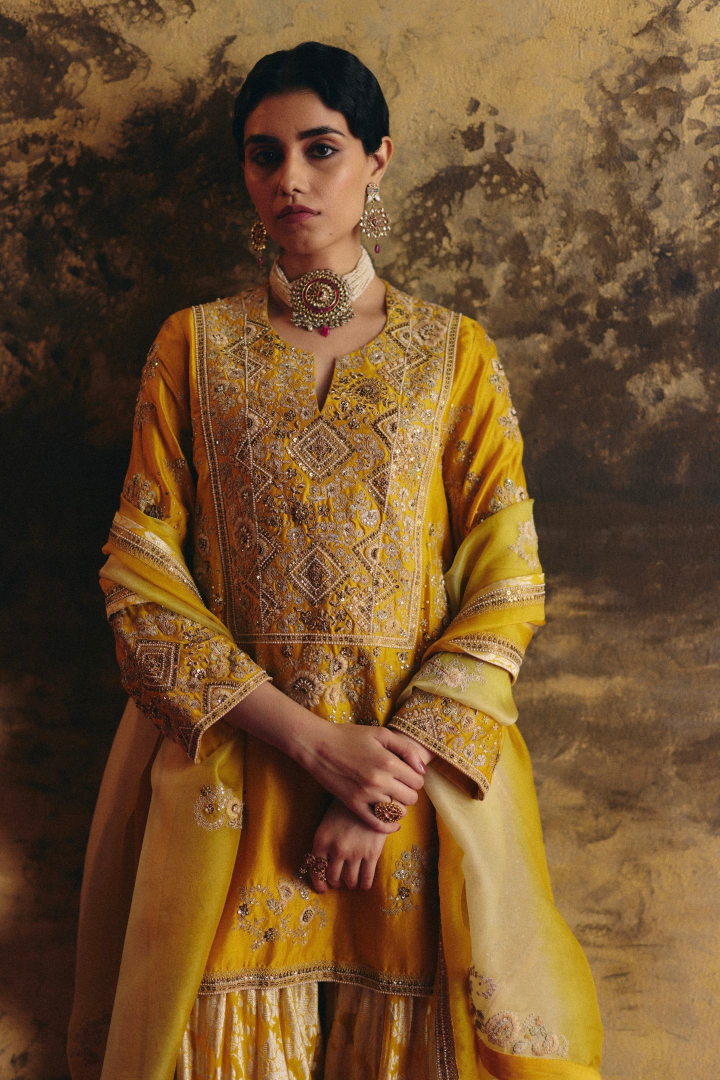 Short kurti with sharara