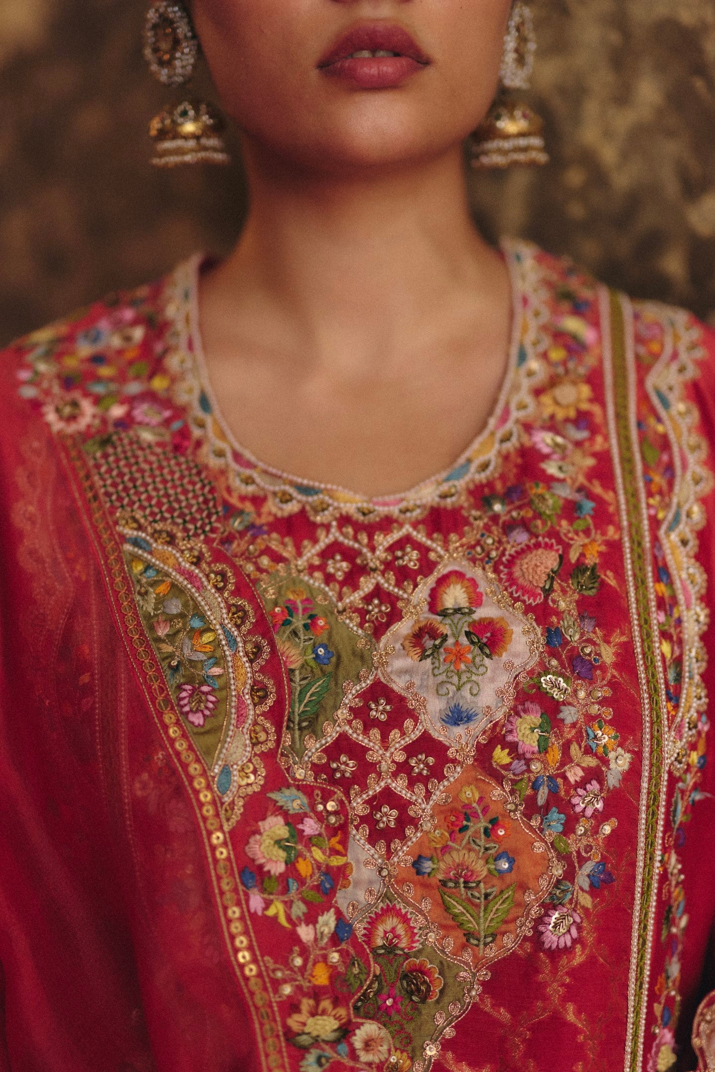 Short firan kurta with  salwar and dupatta