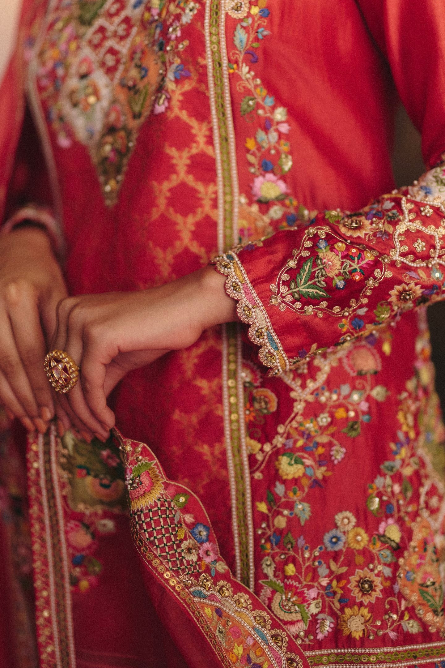 Short firan kurta with  salwar and dupatta