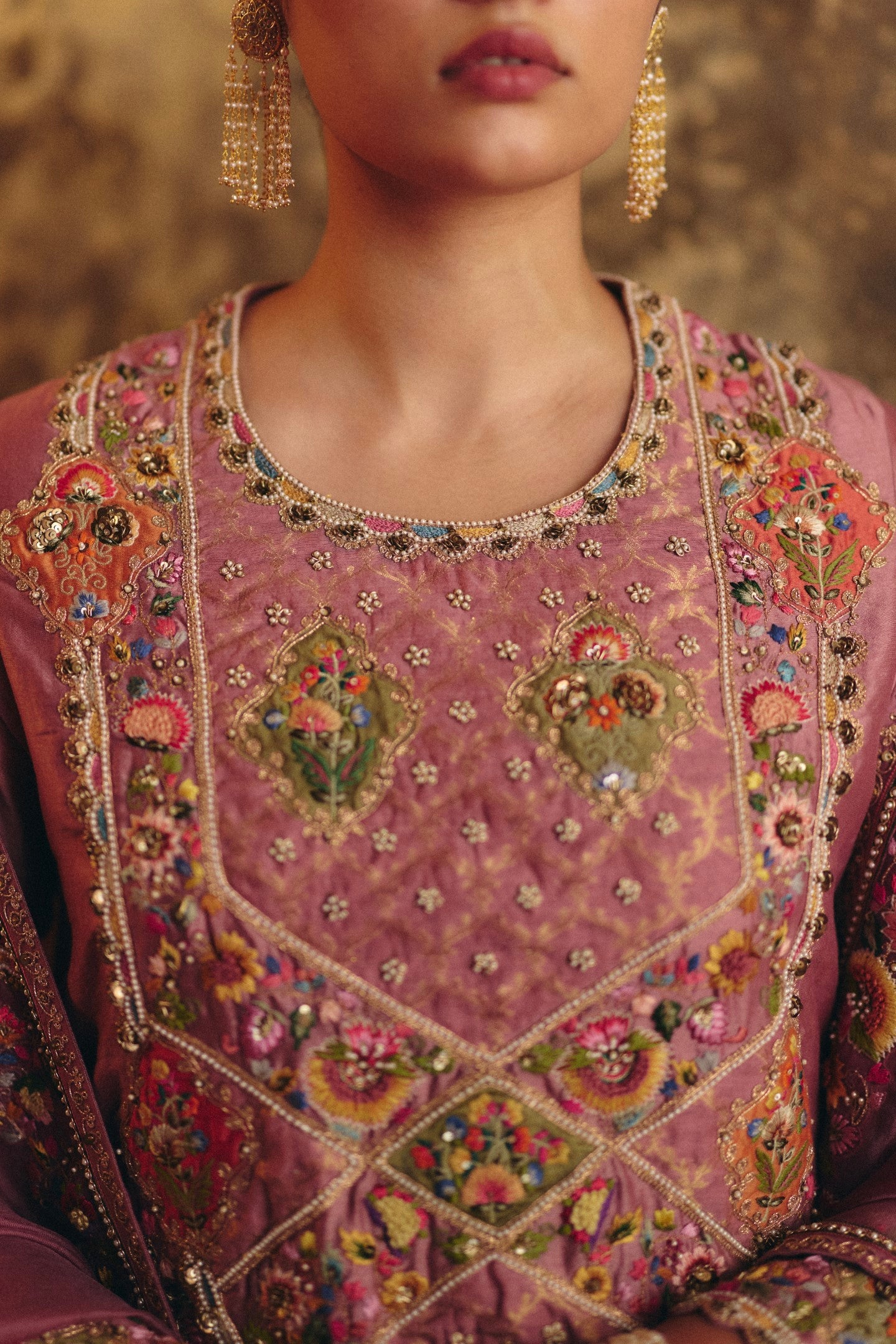 Straight kurta with pants and dupatta