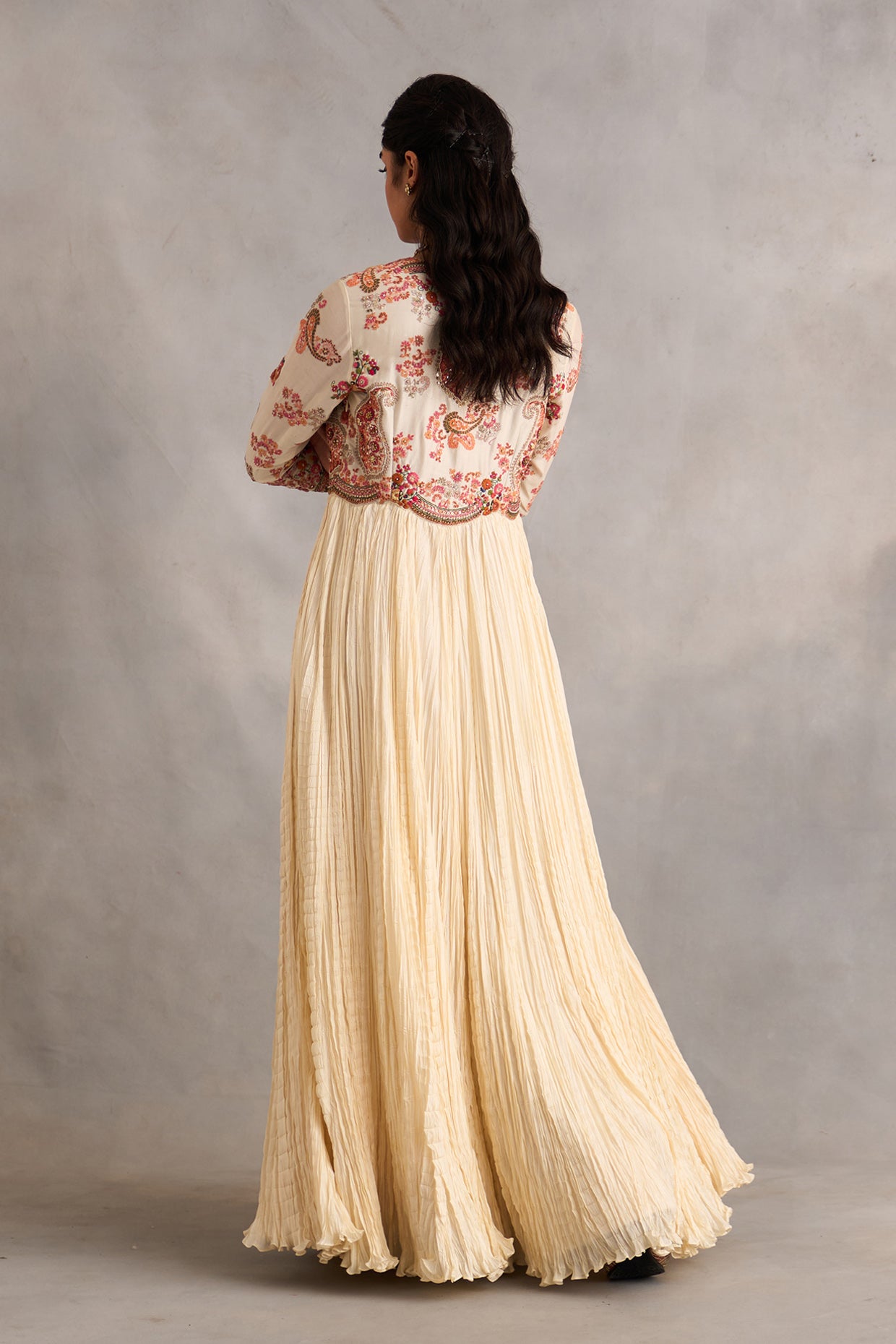 Crushed Kalidar With Dupatta