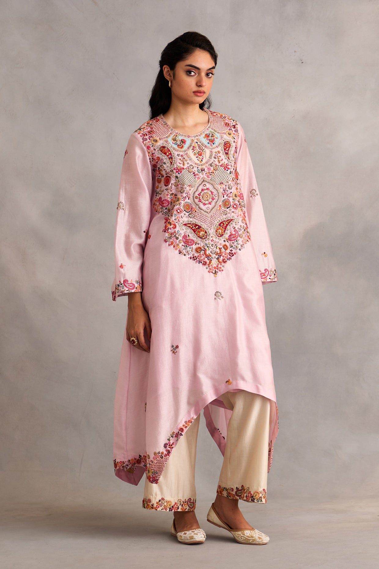 Asymetrical Kurta And Pants