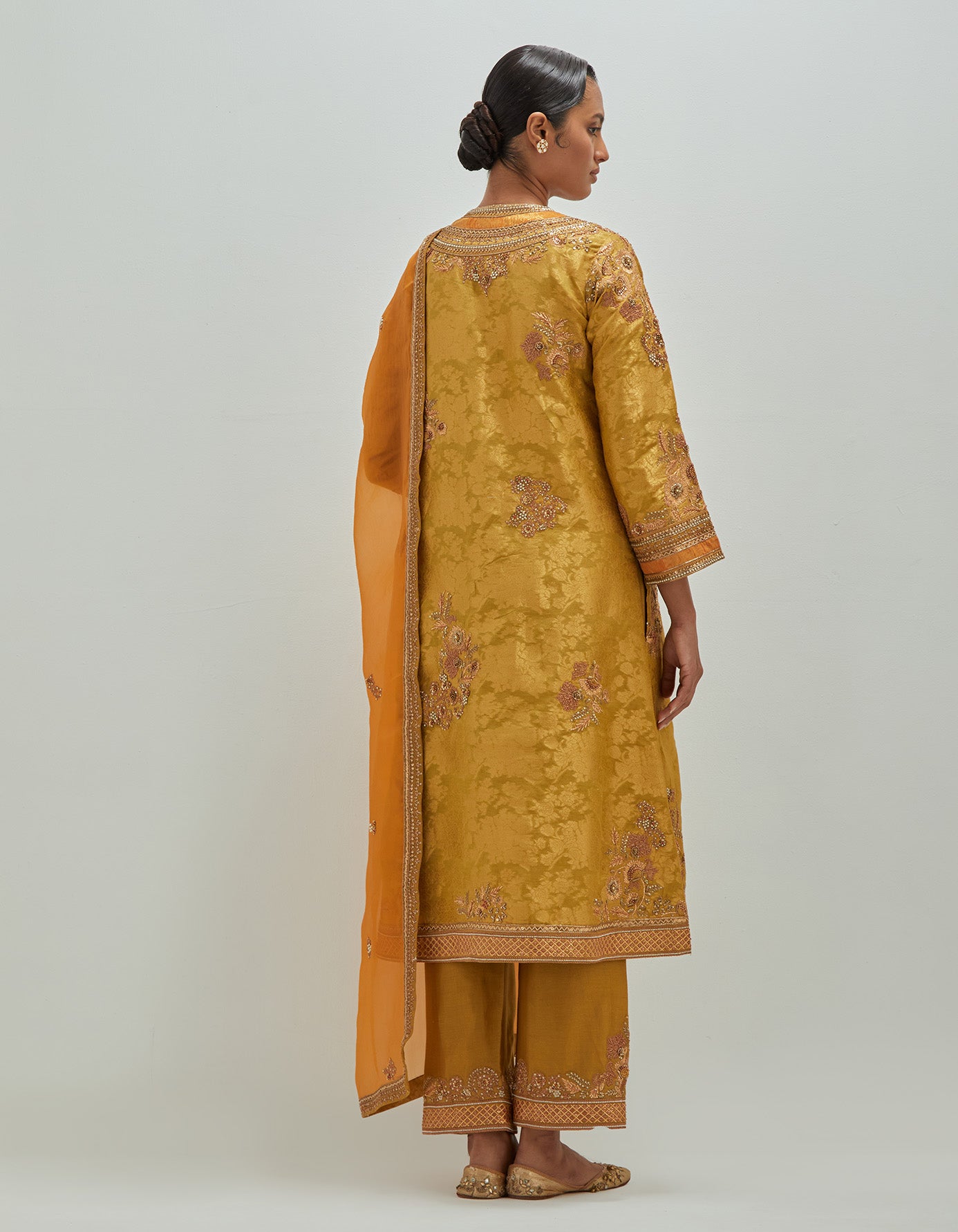 A- Line Brocade kurta set